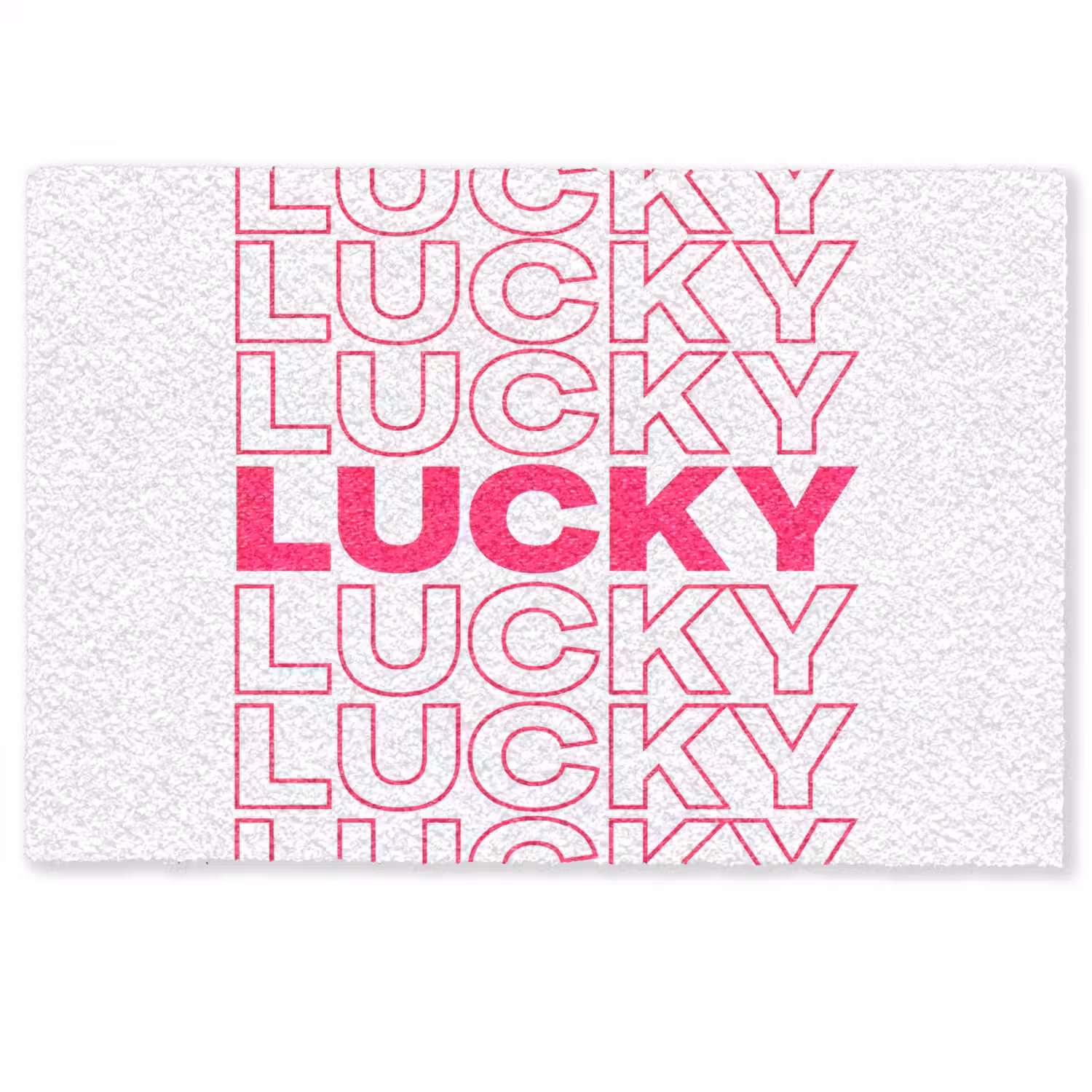 Lucky - Roze - Patroon Deurmat klein -zkaufland3d