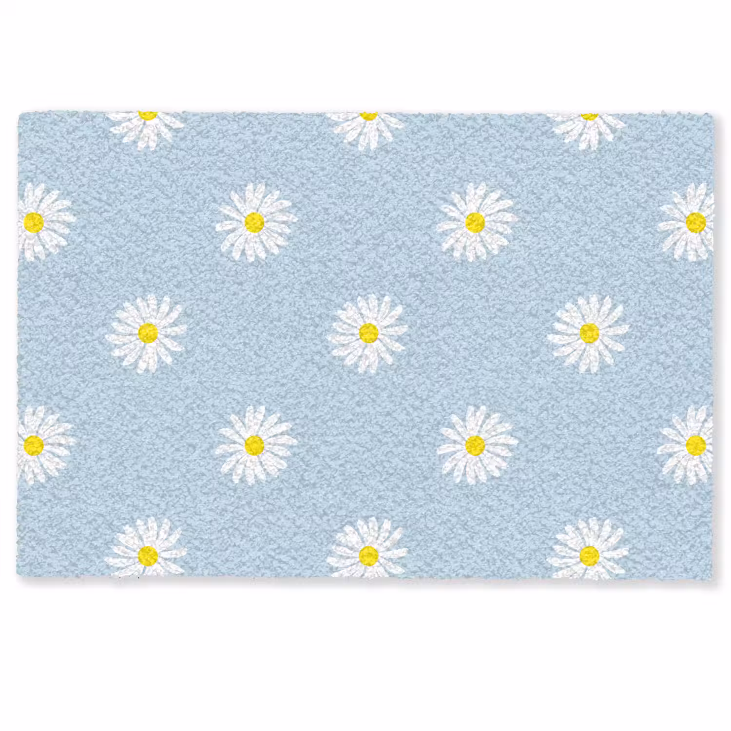Madeliefjes - Pastel - Wit - Blauw - Bloemen Deurmat klein -zkaufland3d