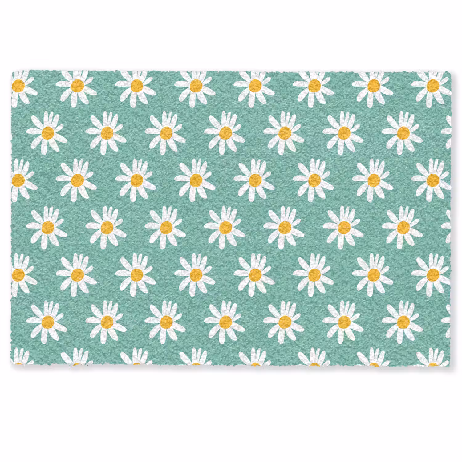 Madeliefjes - Patroon - Groen - Bloemen Deurmat klein -zkaufland3d
