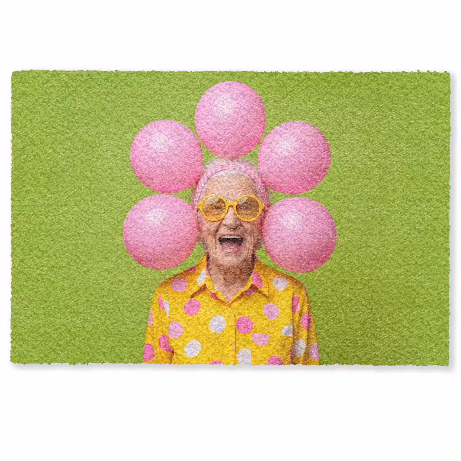 Mens - Ballonnen - Feest - Kleurrijk - Roze Deurmat klein -zkaufland3d
