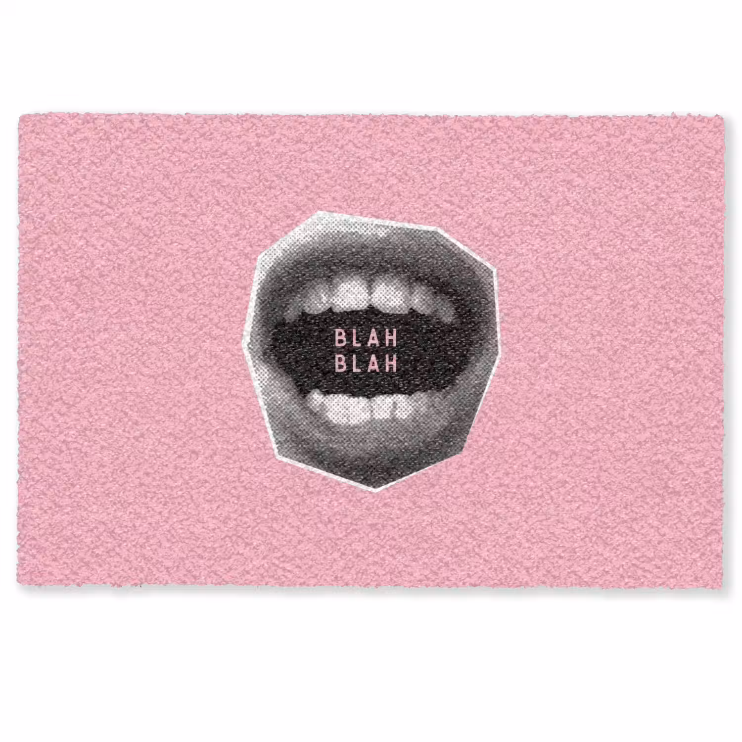 Mond - BLAH BLAH - Roze Deurmat klein -zkaufland3d