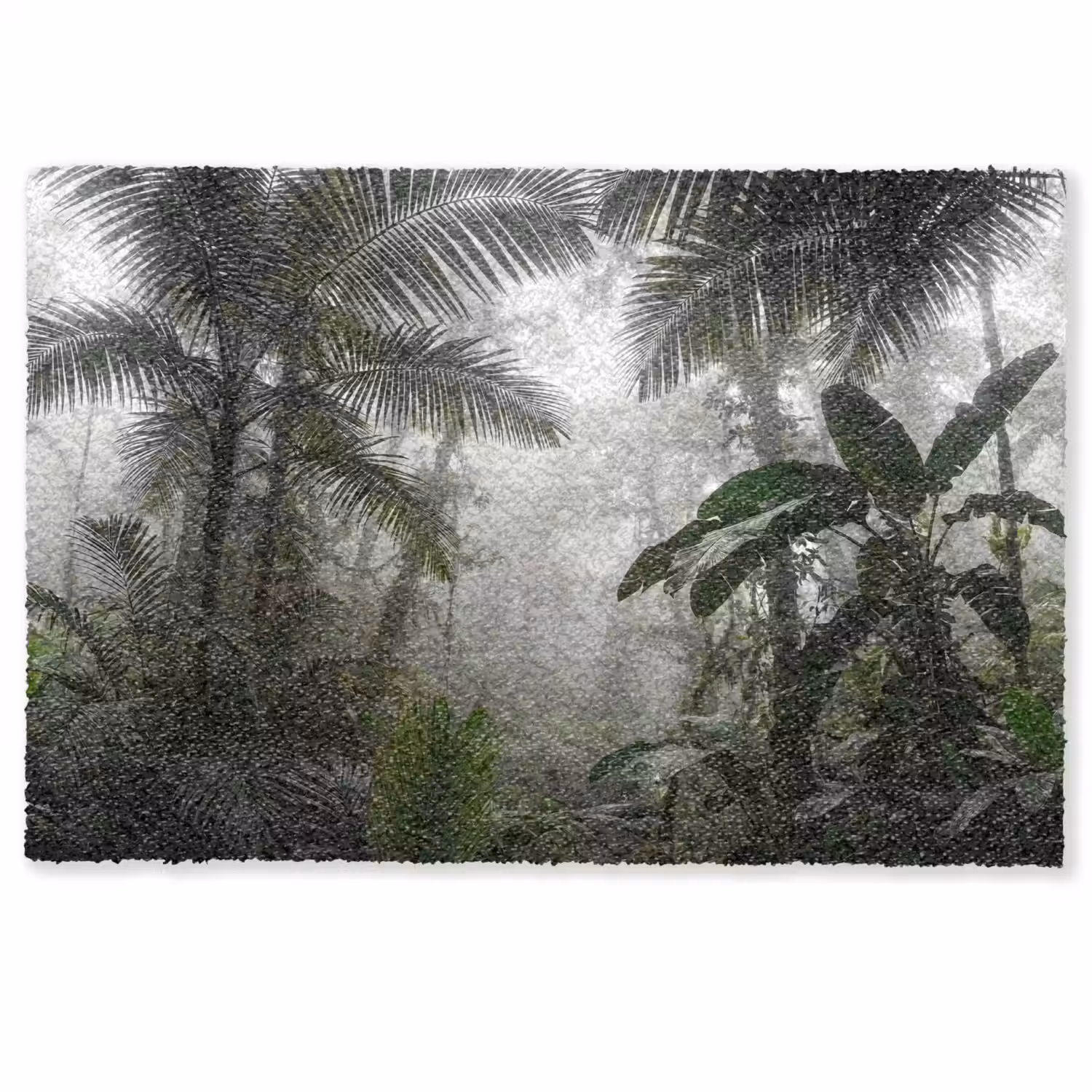 Natuur - Jungle - Mist - Groen - Bladeren Deurmat klein -zkaufland3d