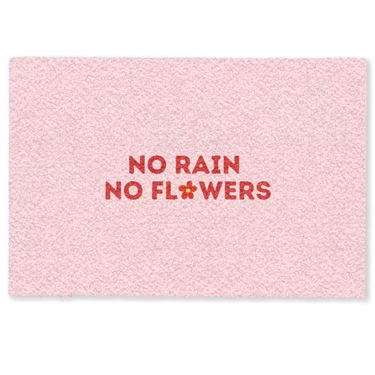 No rain no flowers - Minimalistisch - Roze - Bloem Deurmat klein -zkaufland3d