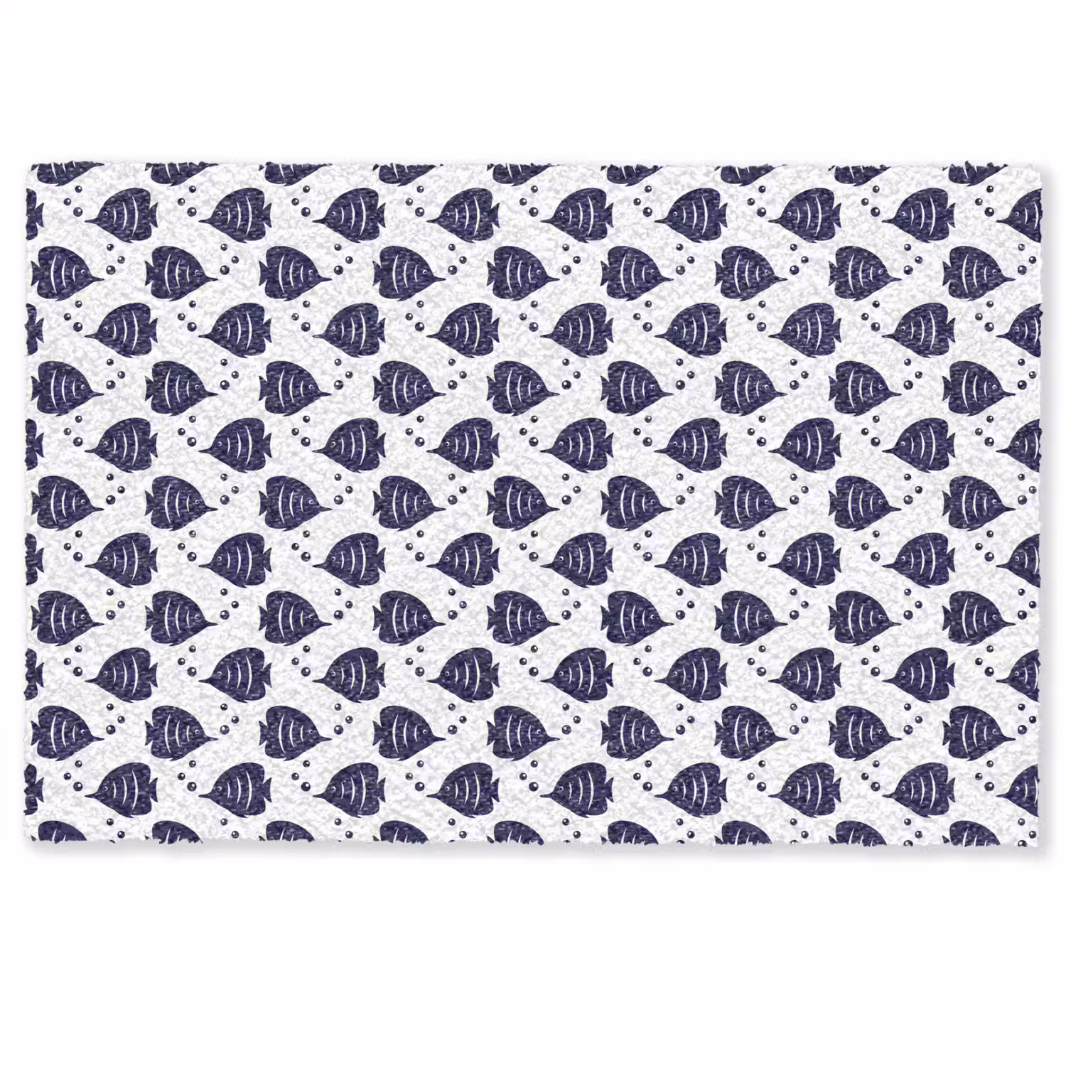 Oceaan - Vis - Blauw - Wit Deurmat klein 898 -zkaufland3d