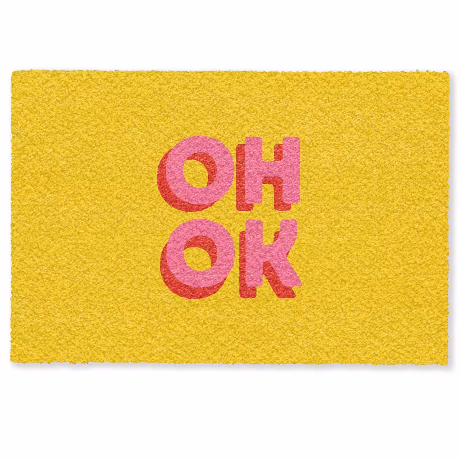 Oh ok - 3D - Geel - Roze Deurmat klein -zkaufland3d