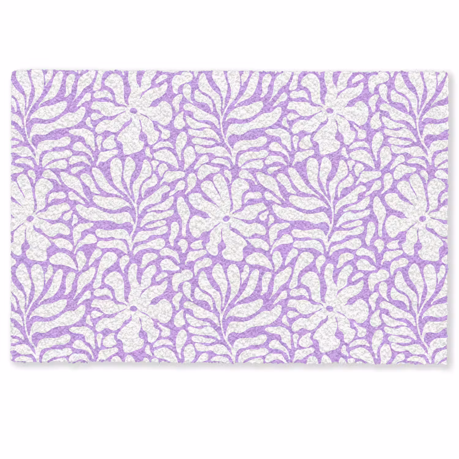 Paars - Wit - Bloemen Deurmat klein 898 -zkaufland3d