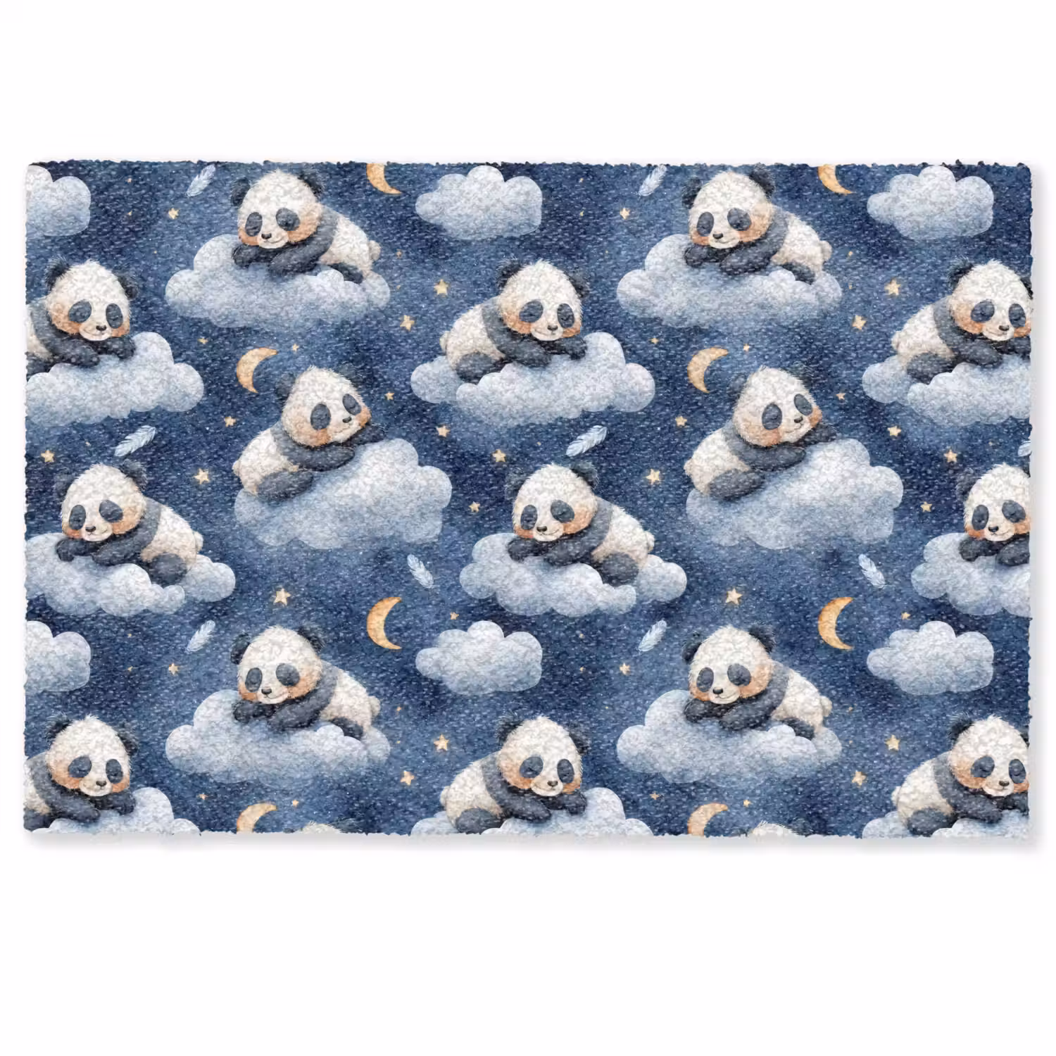 Panda's - Slapen - Blauw Deurmat klein 898 -zkaufland3d