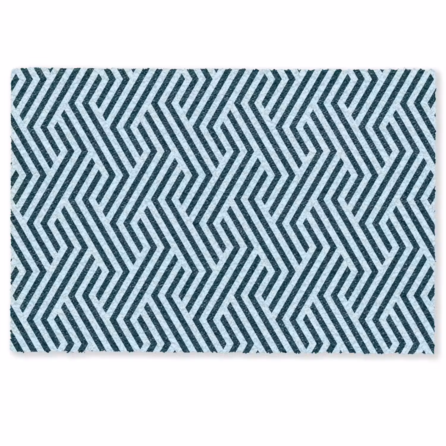 Patroon - Blauw - Lijnen - Zigzag Deurmat klein 898 -zkaufland3d