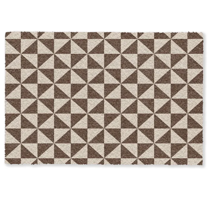Patroon - Bruin - Vlakken - Driehoek Deurmat klein -zkaufland3d