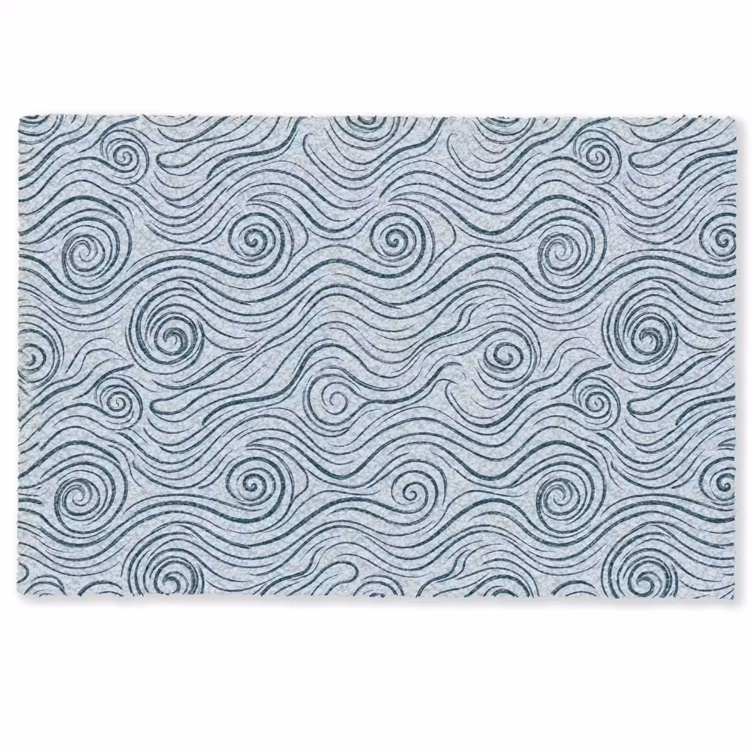 Patroon - Golven - Abstract - Modern - Blauw Deurmat klein -zkaufland3d