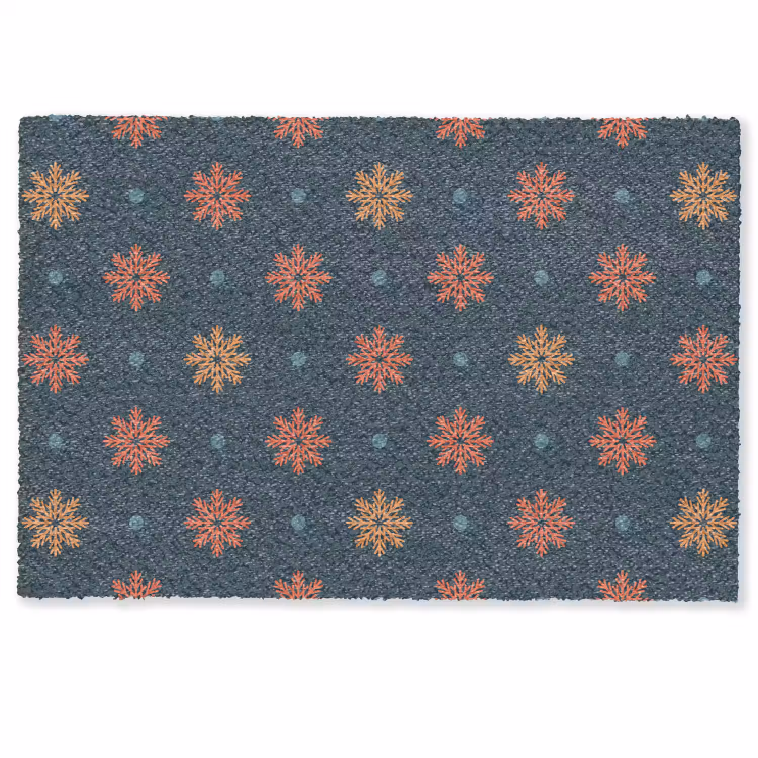 Patroon - Sneeuwvlokken - Blauw Deurmat klein 898 -zkaufland3d