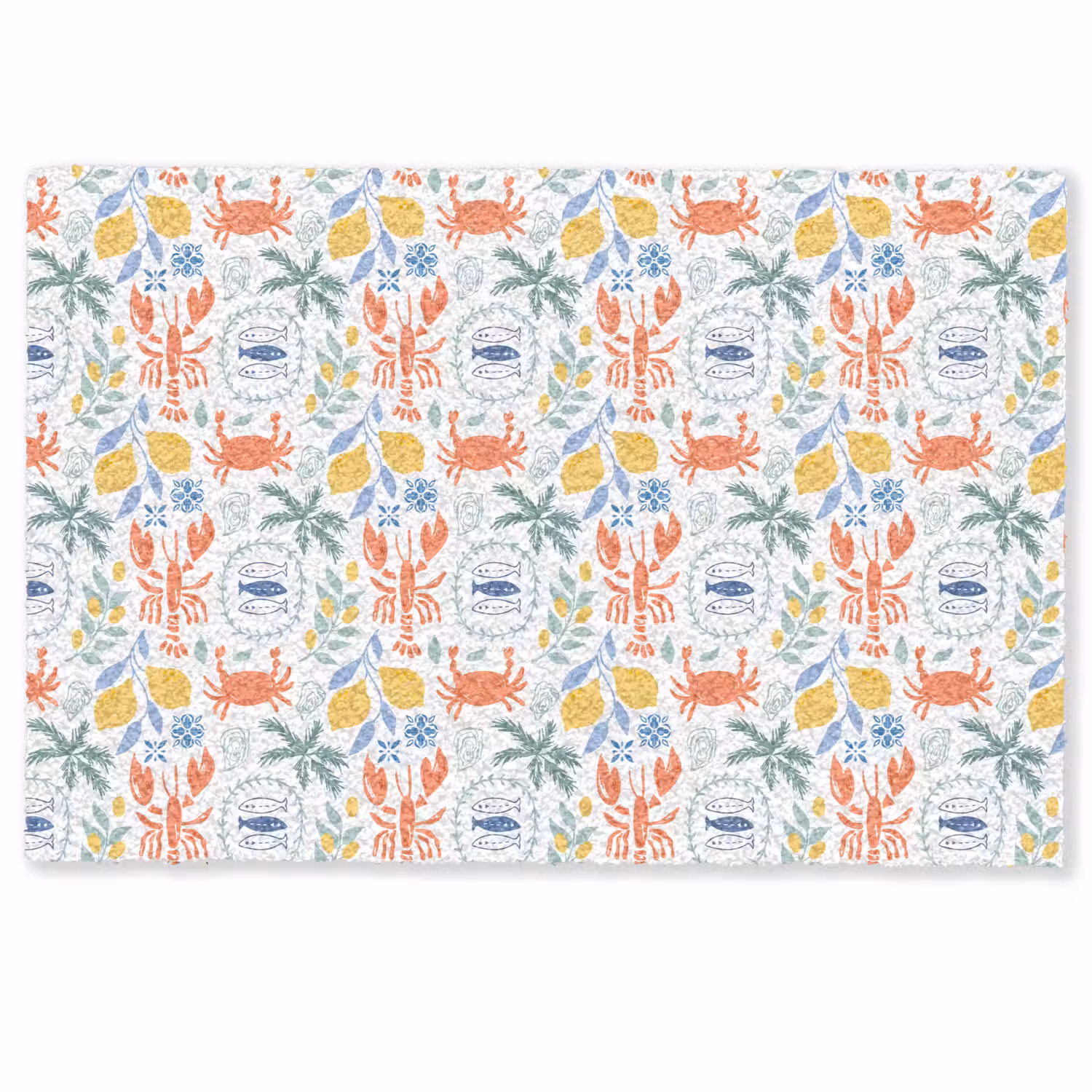 Patroon - Wit - Illustraties - Mediterraans Deurmat klein 898 -zkaufland3d