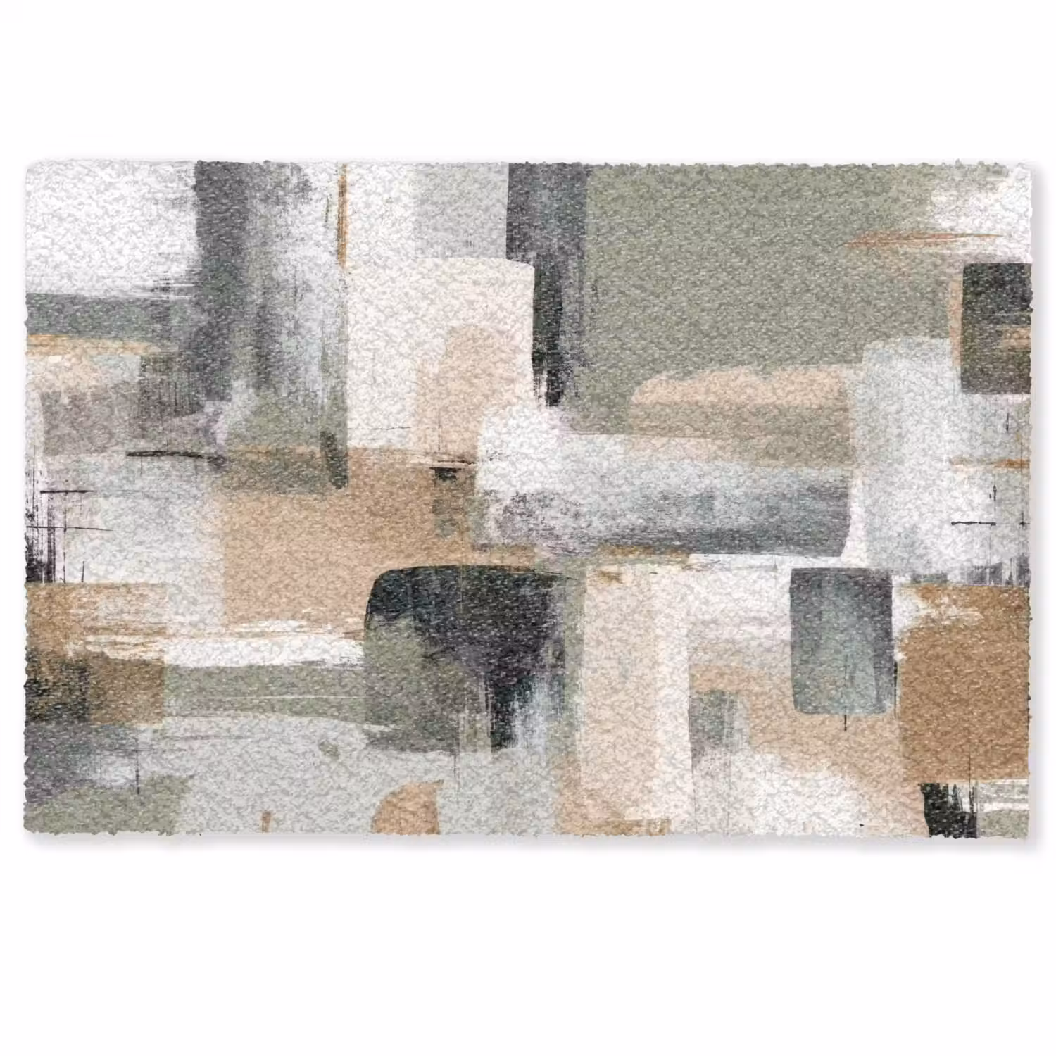 Penseelstreken - Abstract - Aardetinten Deurmat klein -zkaufland3d