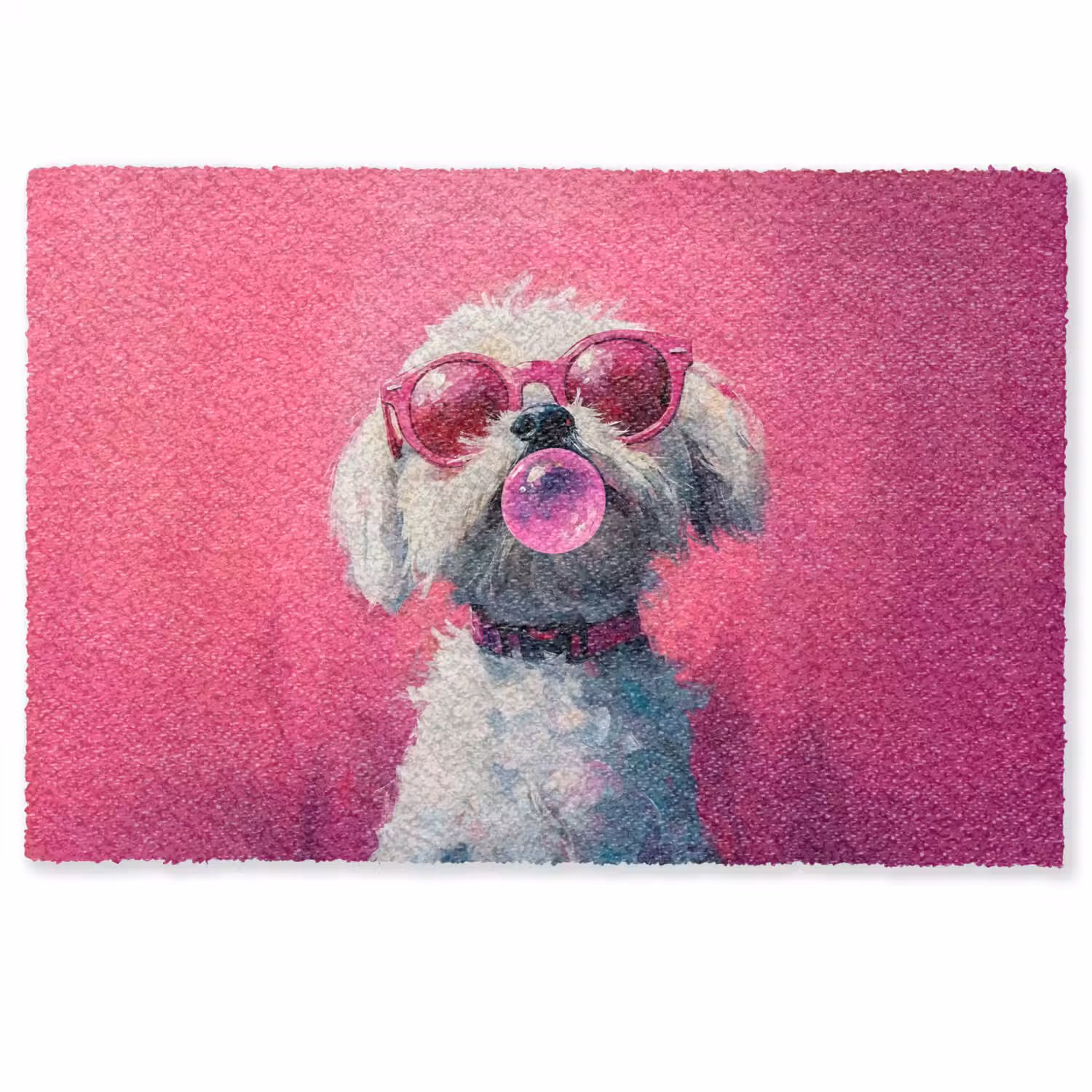 Pink - Hond - Bubbel Deurmat klein -zkaufland3d