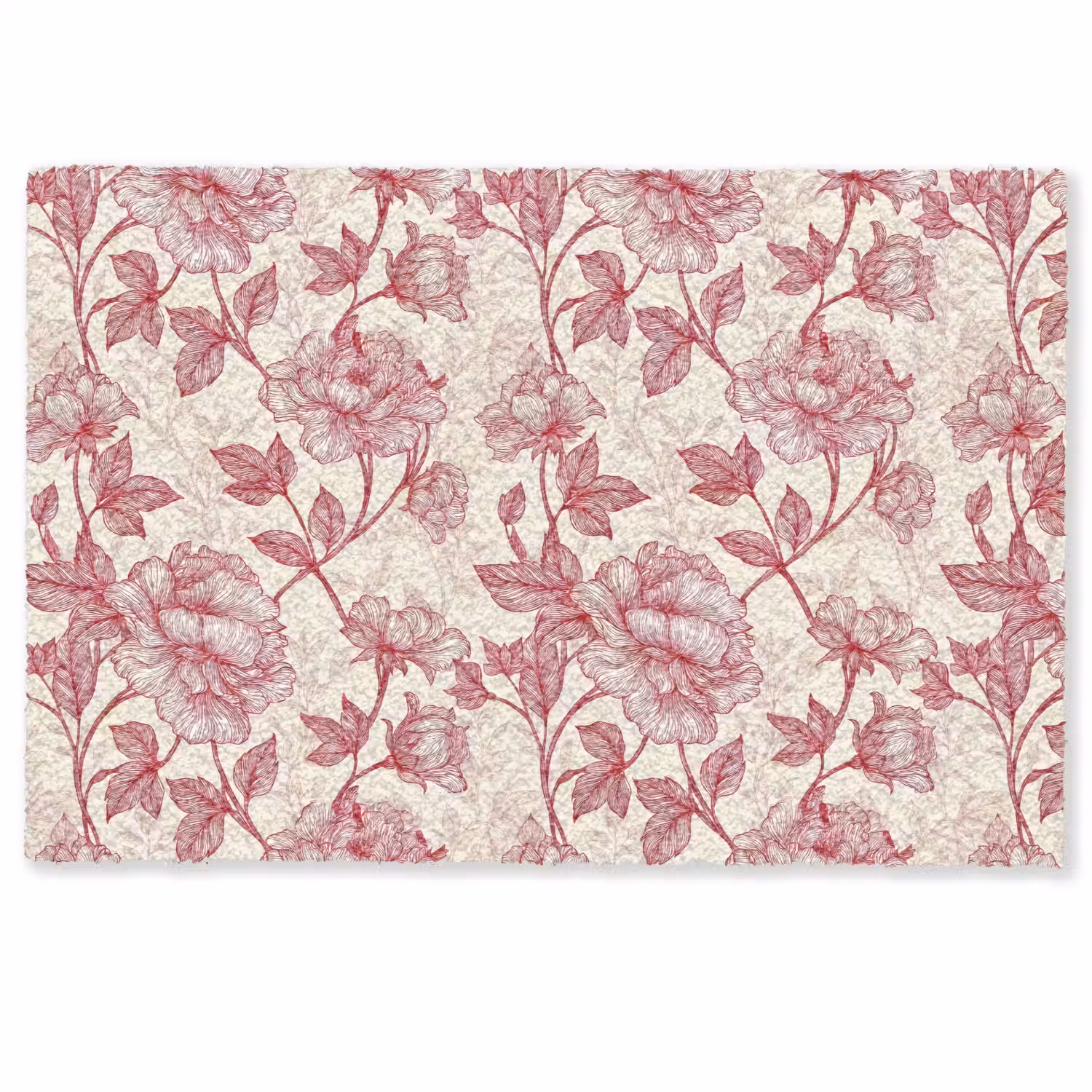 Pioenrozen - Modern - Rood Deurmat klein 898 -zkaufland3d