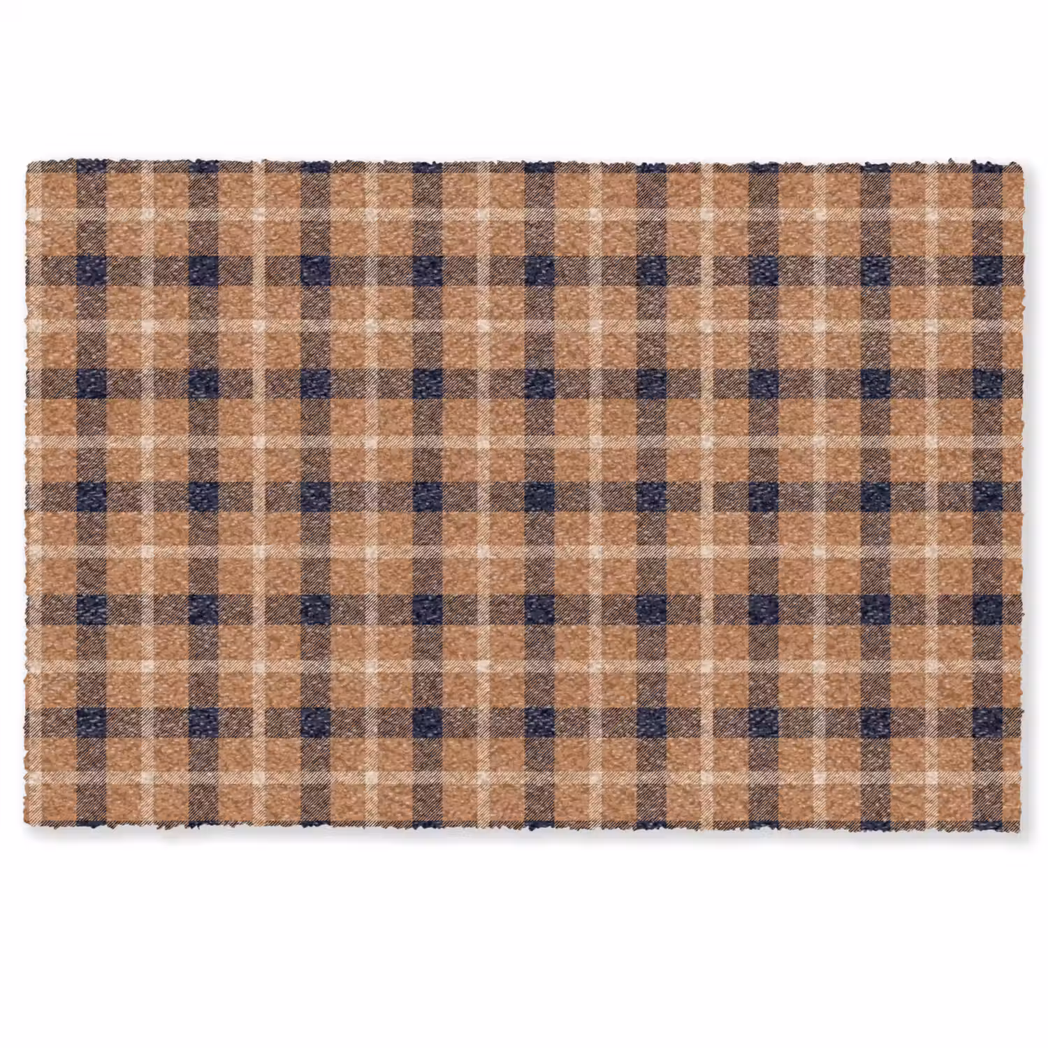 Plaid - Patroon - Vierkant - Bruin Deurmat klein 898 -zkaufland3d