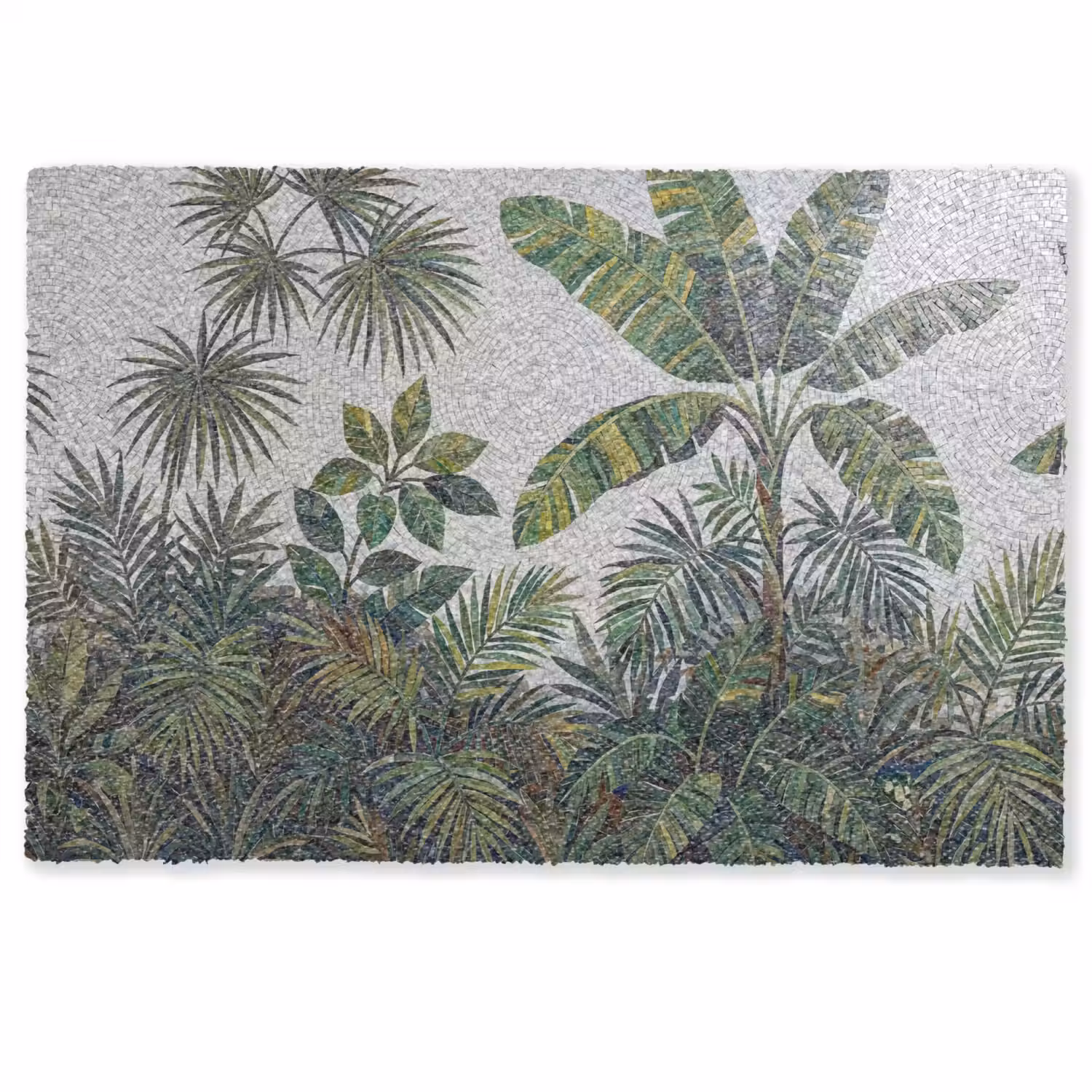 Planten - Tropisch - Mozaïek - Groen - Natuur Deurmat klein -zkaufland3d