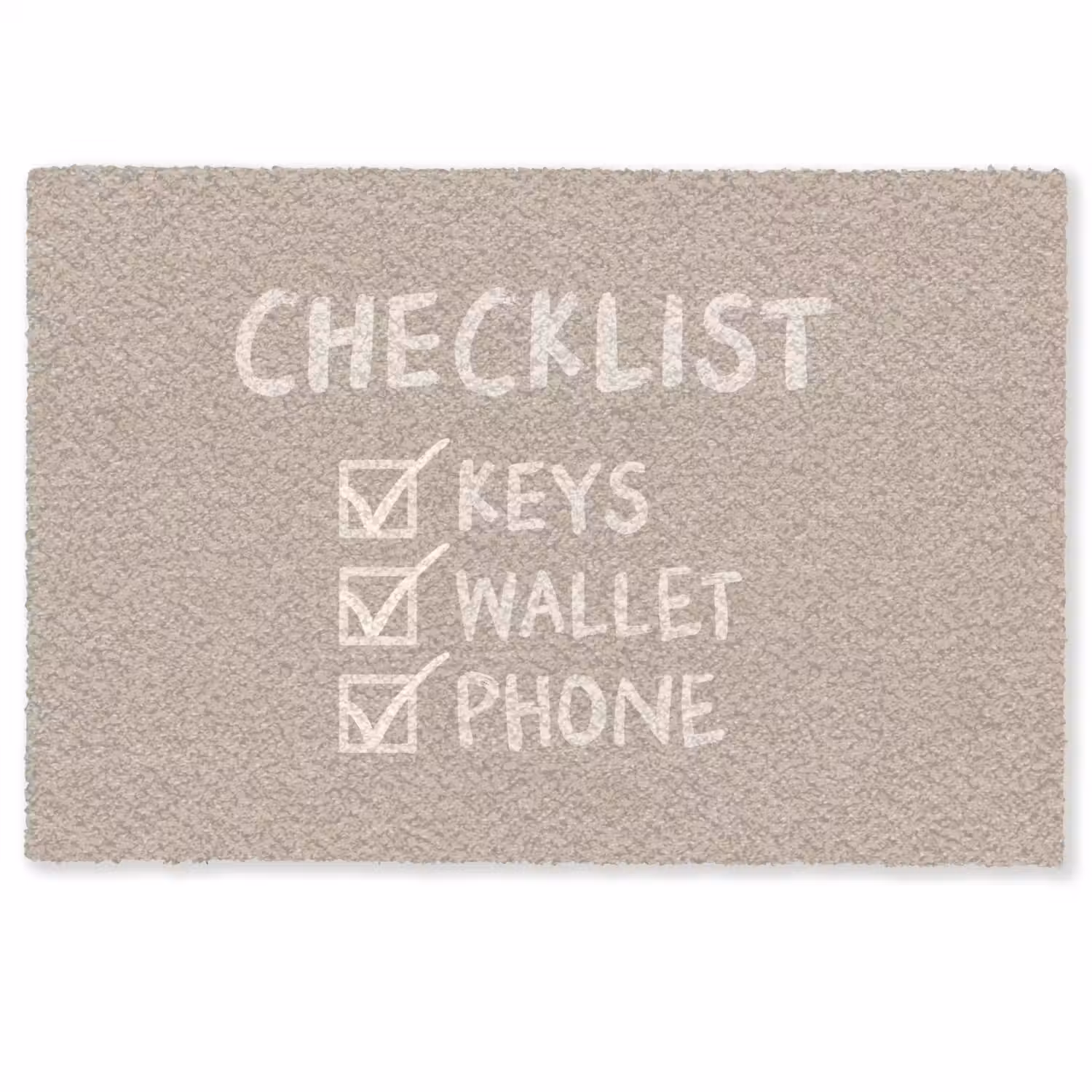 Quote - Checklist - Beige Deurmat klein -zkaufland3d