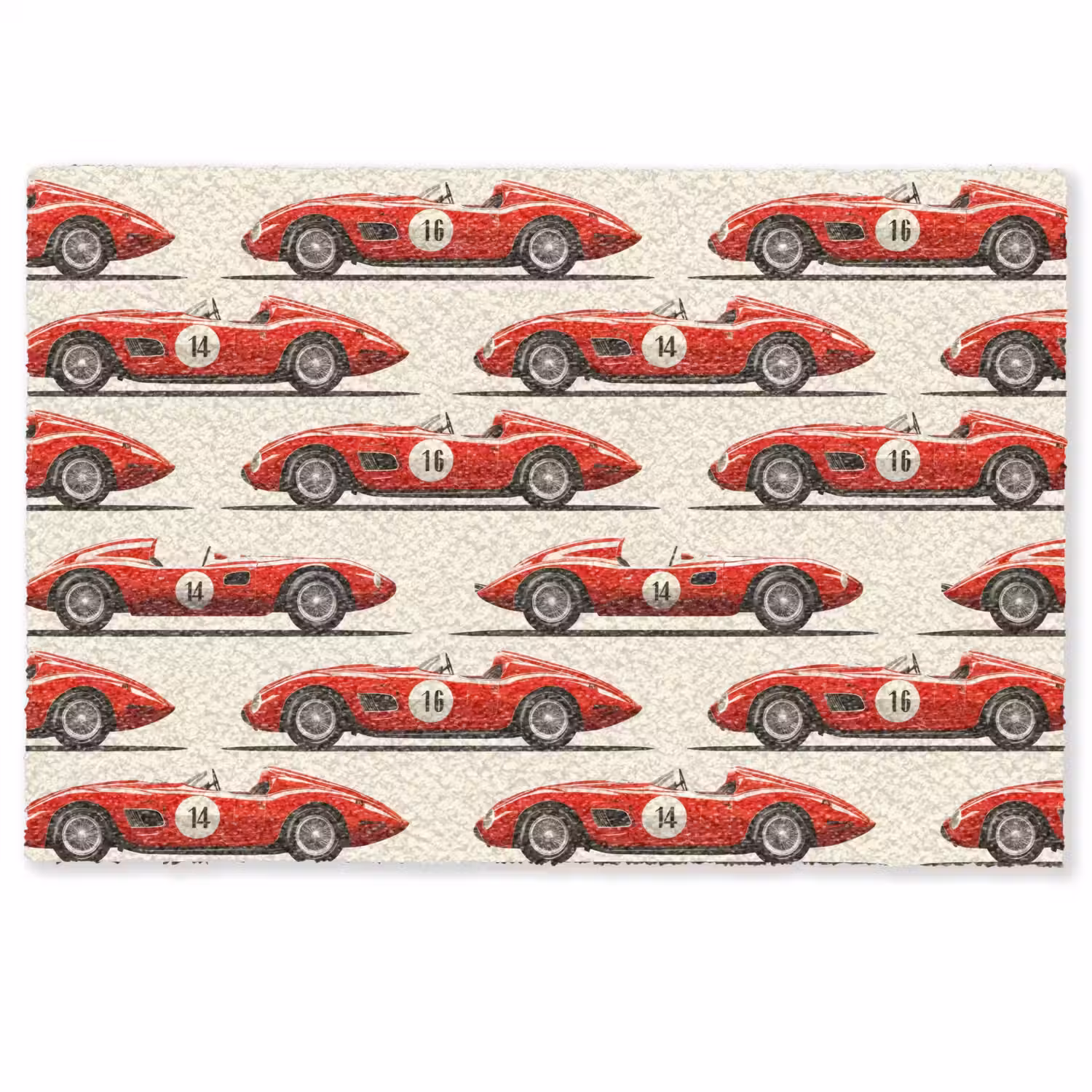 Raceauto - Retro - Rood Deurmat klein 898 -zkaufland3d