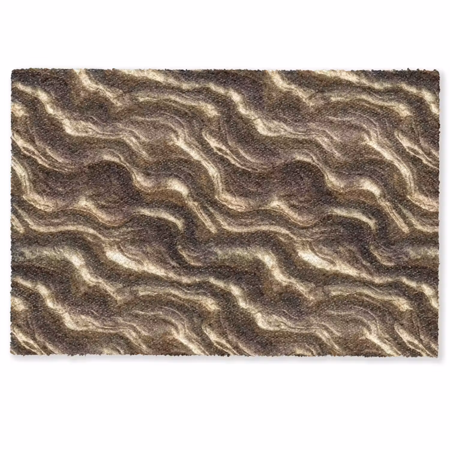 Reliëf - Golven - Abstract - Bronsgoud Deurmat klein 898 -zkaufland3d