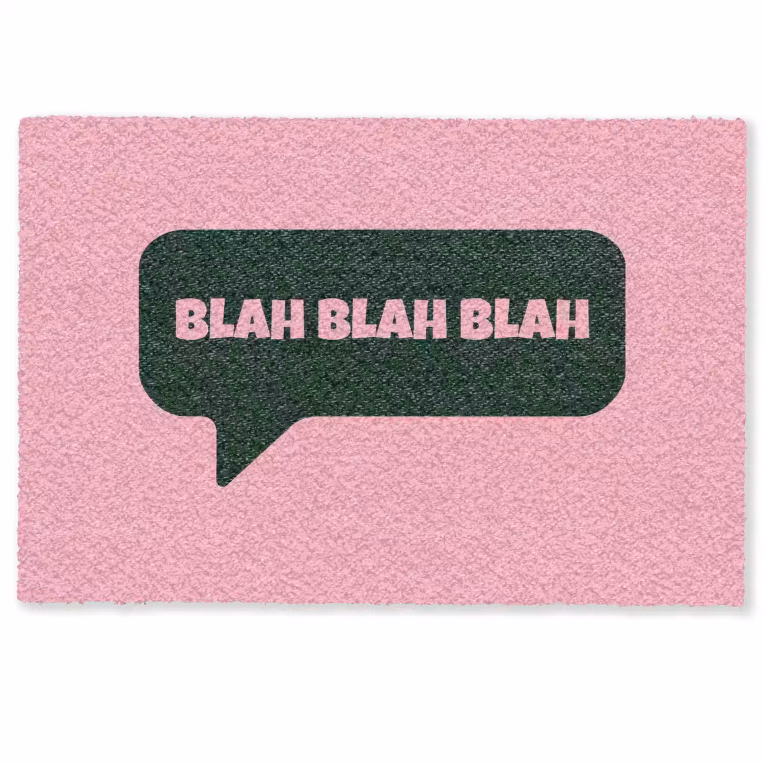 Roze - Tekstwolk - Groen - BLAH BLAH BLAH Deurmat klein -zkaufland3d