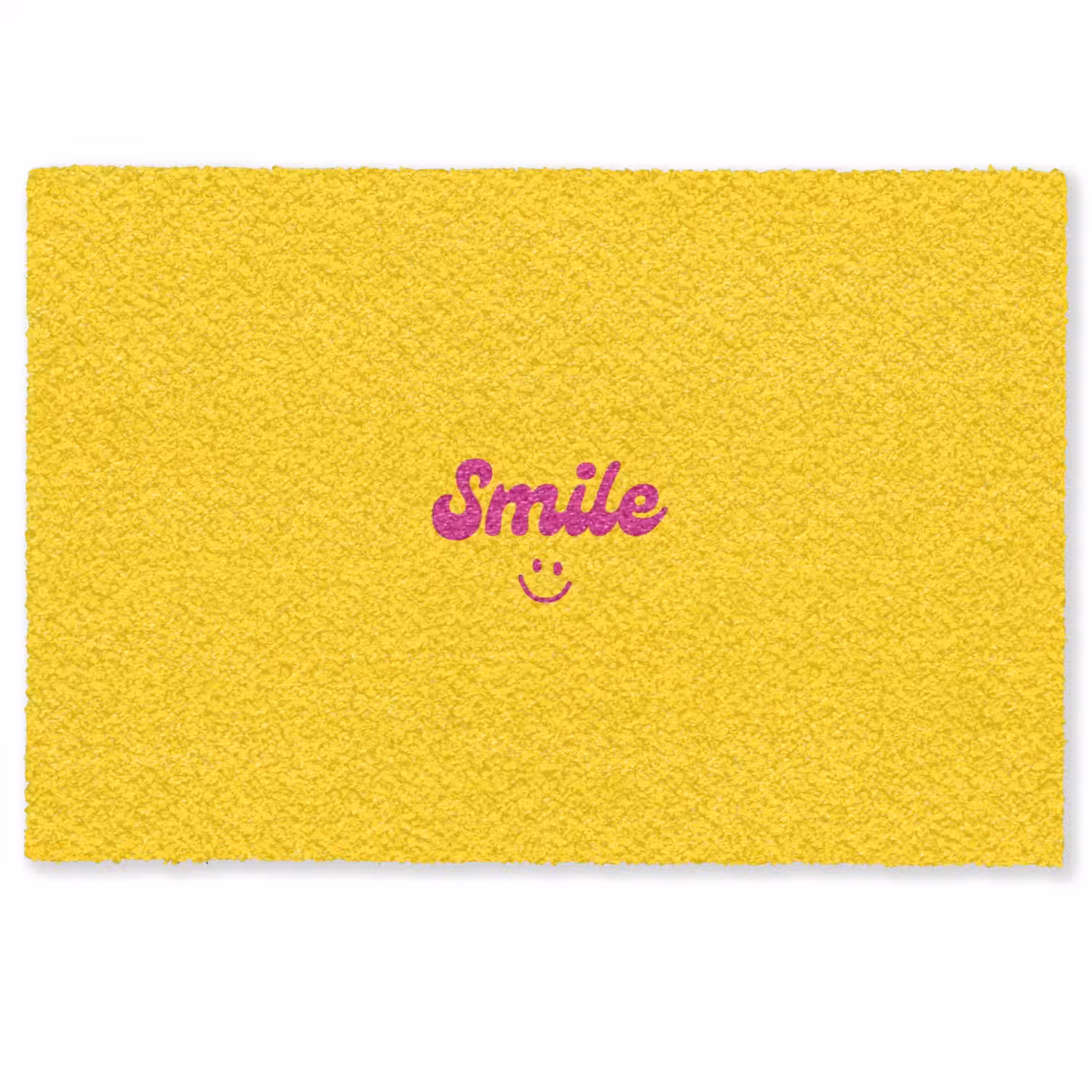 Smile - Geel - Roze Deurmat klein -zkaufland3d