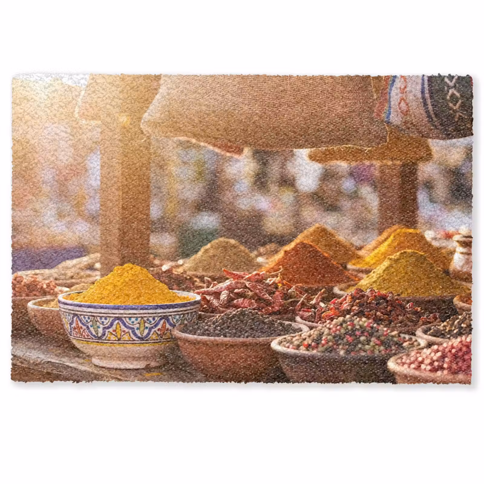 Deurmat - Specerijen - Markt - Kleurrijk - Specerijen - Markt - Kleurrijk Deurmat klein