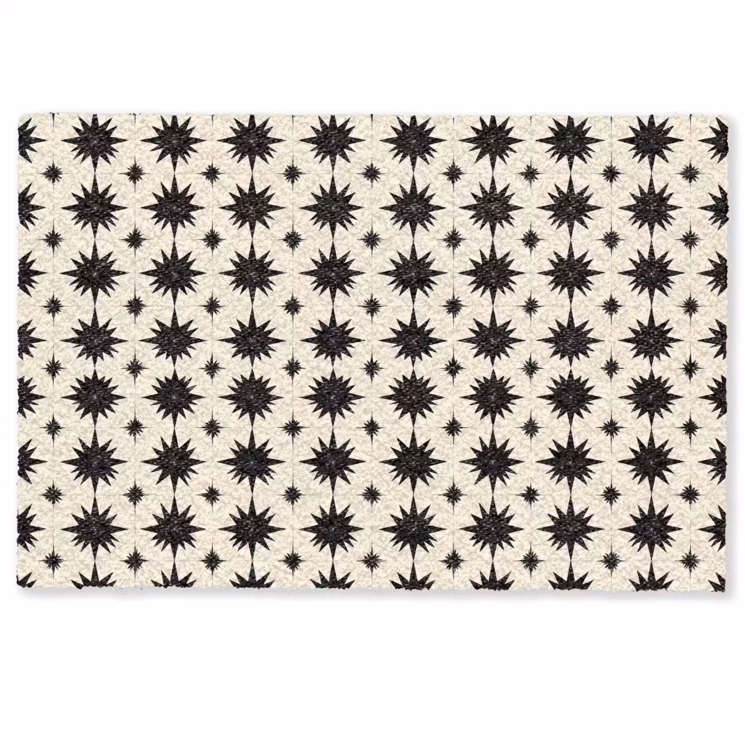 Stervormen - Geometrisch - Zwart Deurmat klein 898 -zkaufland3d