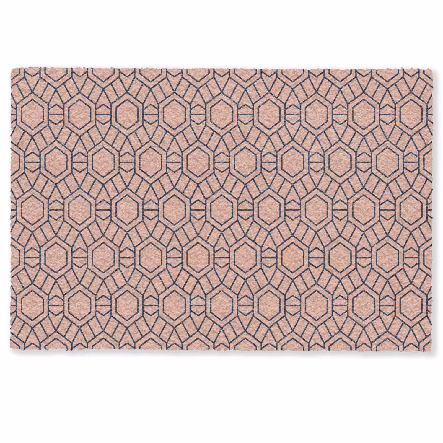Strak - Patroon - Roze - Donkerblauw Deurmat klein 898 -zkaufland3d