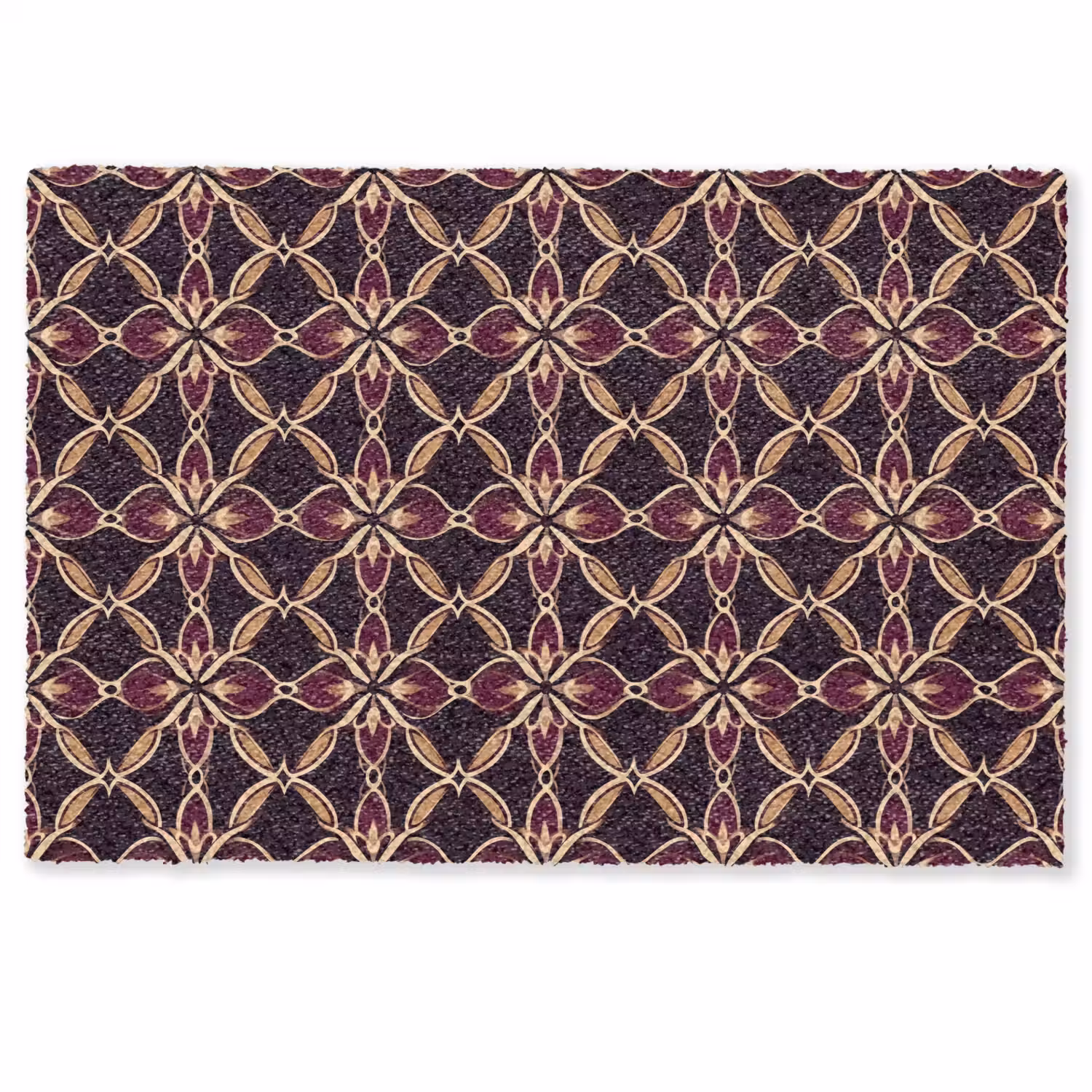 Symmetrisch - Tegel - Burgundy Deurmat klein 898 -zkaufland3d