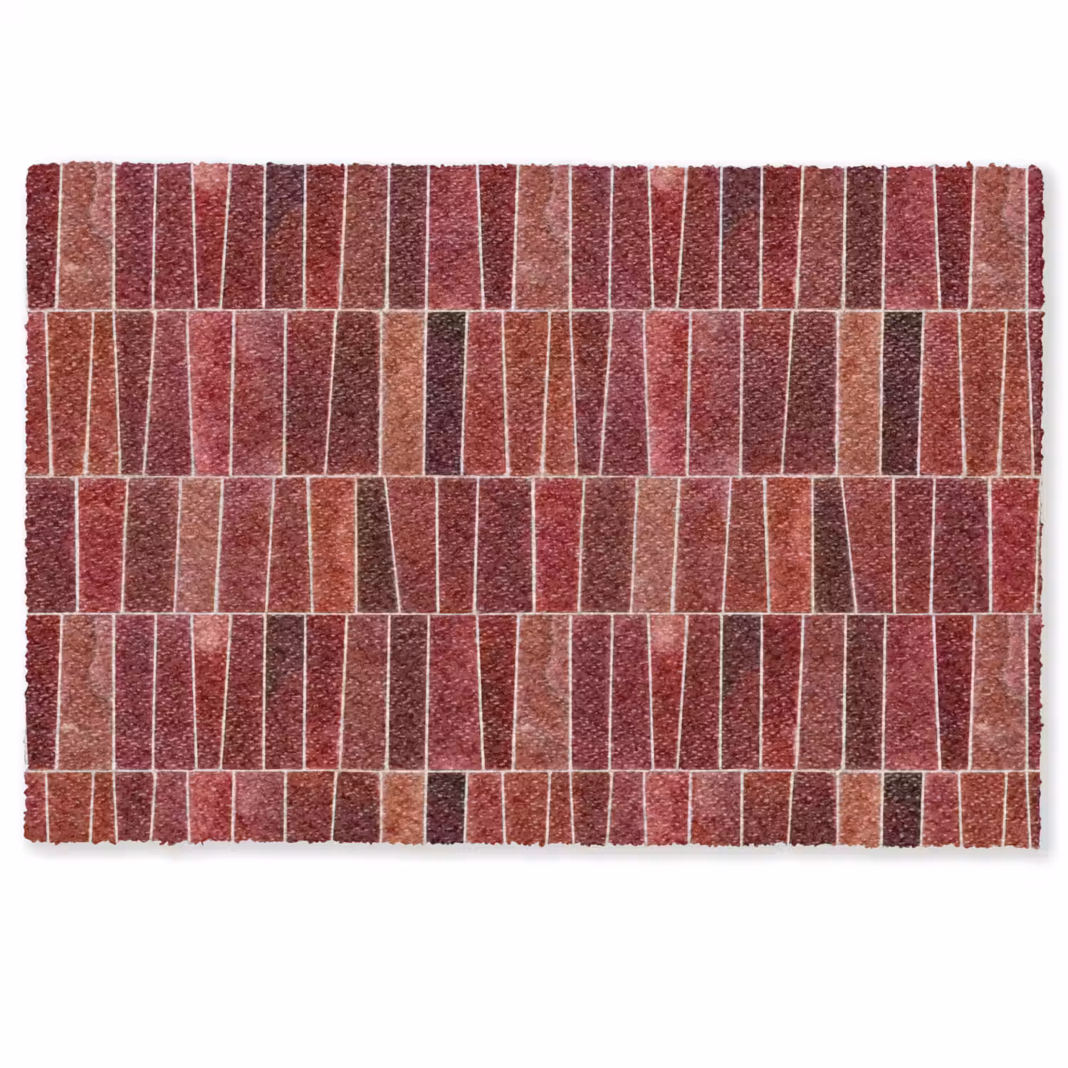 Tegels - Modern - Structuur - Dieprood Deurmat klein 898 -zkaufland3d