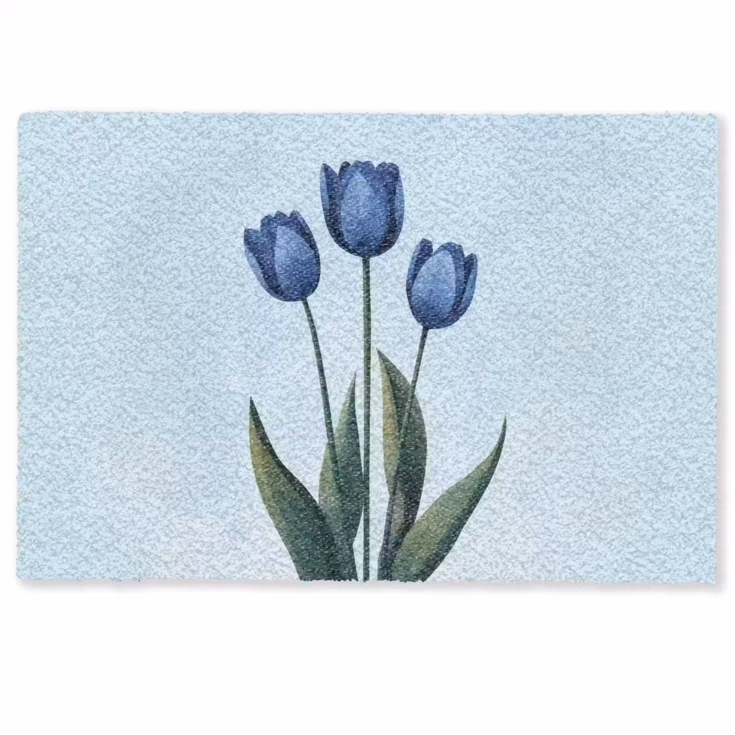 Tulpen - Blauw - Bladeren Deurmat klein -zkaufland3d