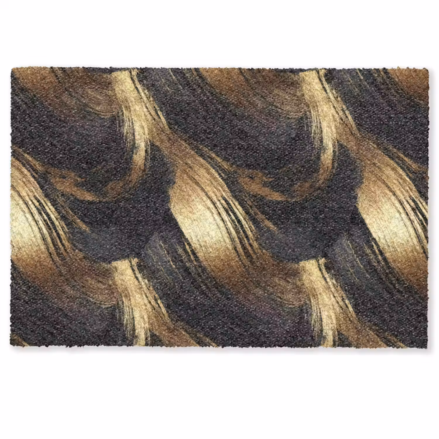 Verfstreken - Abstract - Goud - Zwart Deurmat klein 898 -zkaufland3d