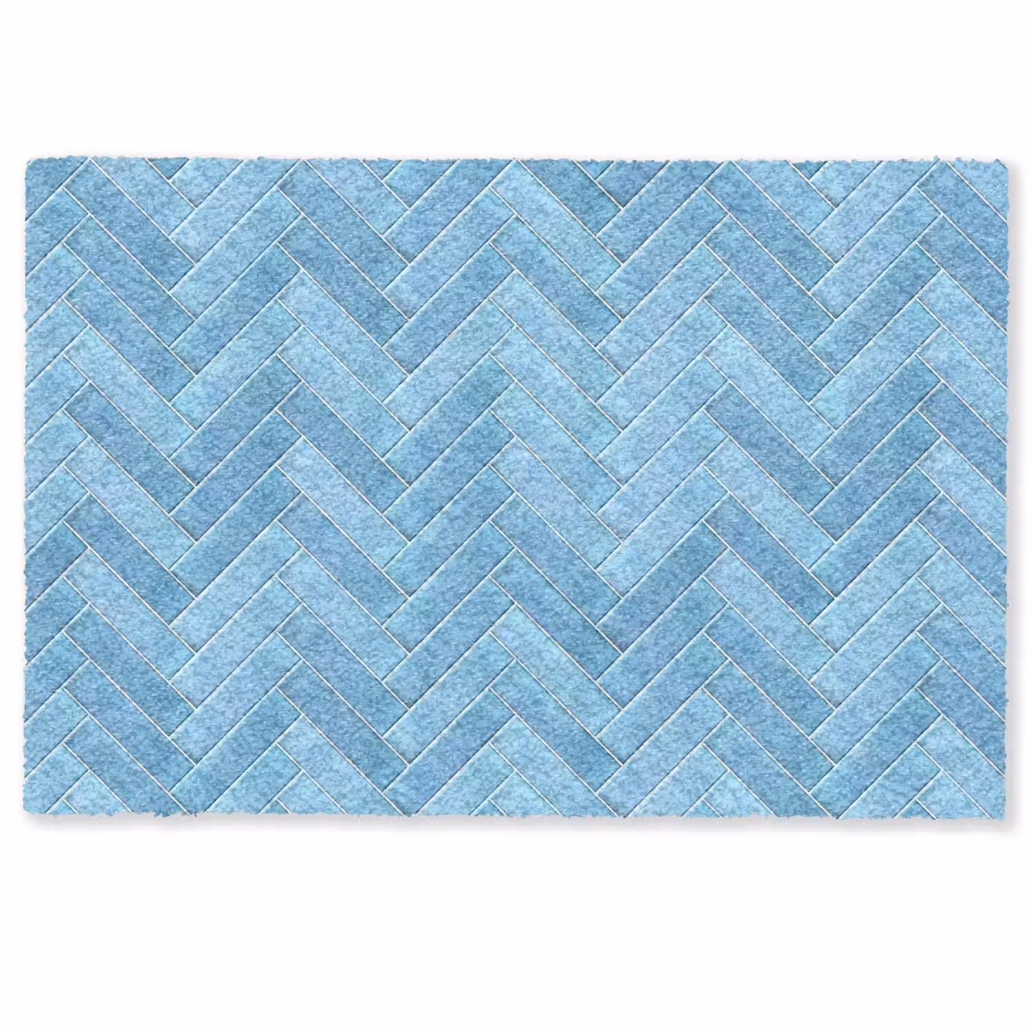 Visgraat - Wandtegel - Lichtblauw Deurmat klein 898 -zkaufland3d