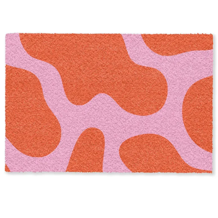 Vlekken - Rood - Roze - Patroon - Minimalistisch Deurmat klein -zkaufland3d