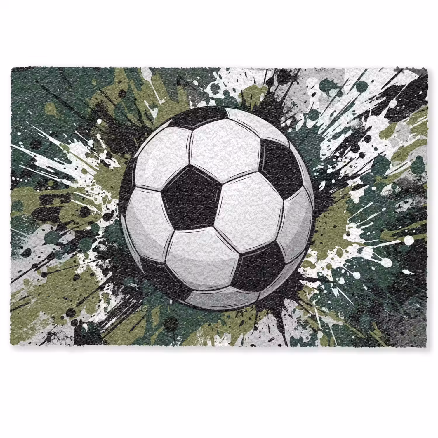 Voetbal - Verf - Spetters - Groen Deurmat klein -zkaufland3d