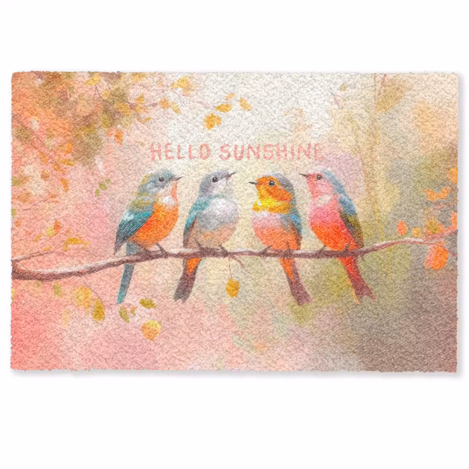 Vogels - Tak - Quote - Roze Deurmat klein -zkaufland3d