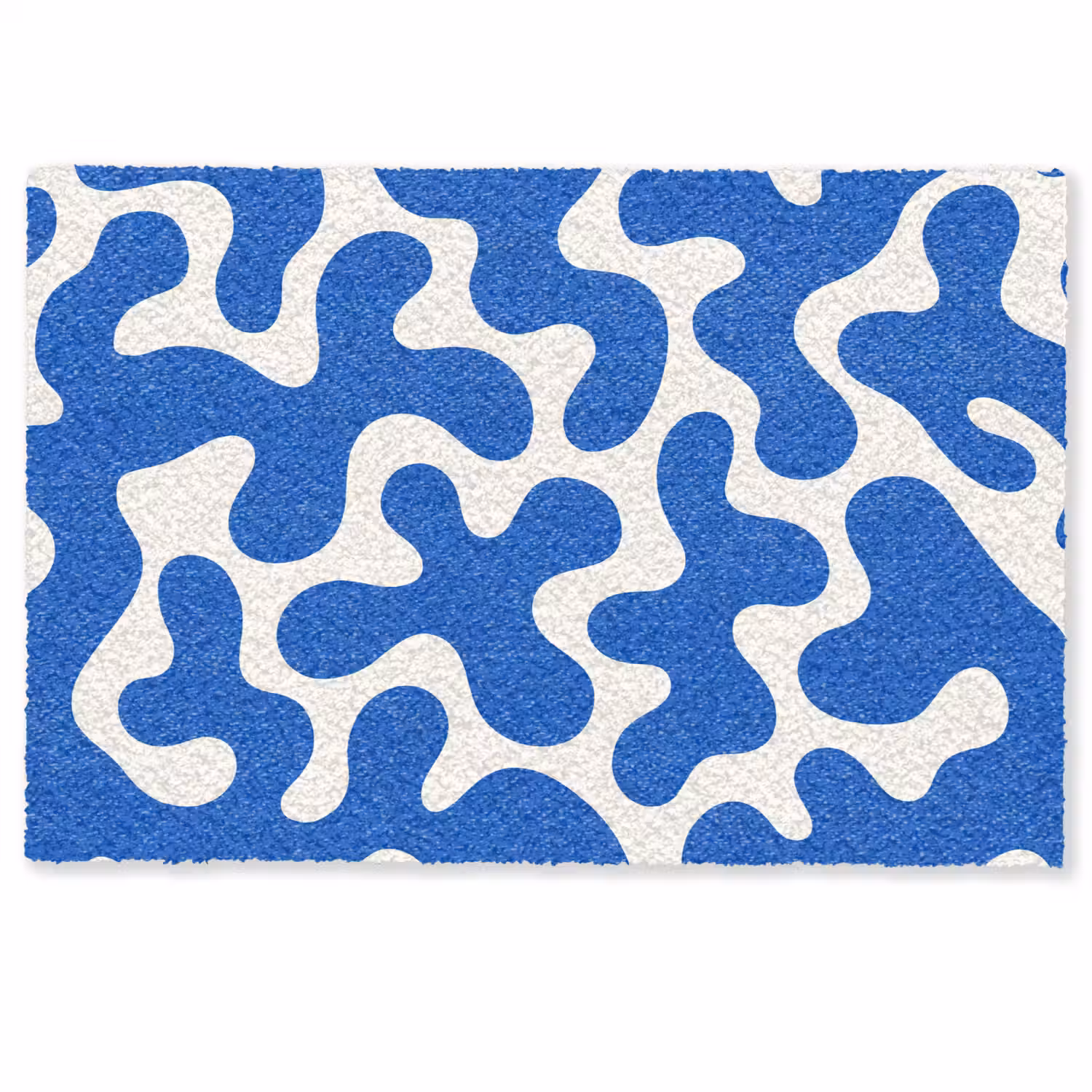 Vormen - Abstract - Blauw - Golven Deurmat klein -zkaufland3d