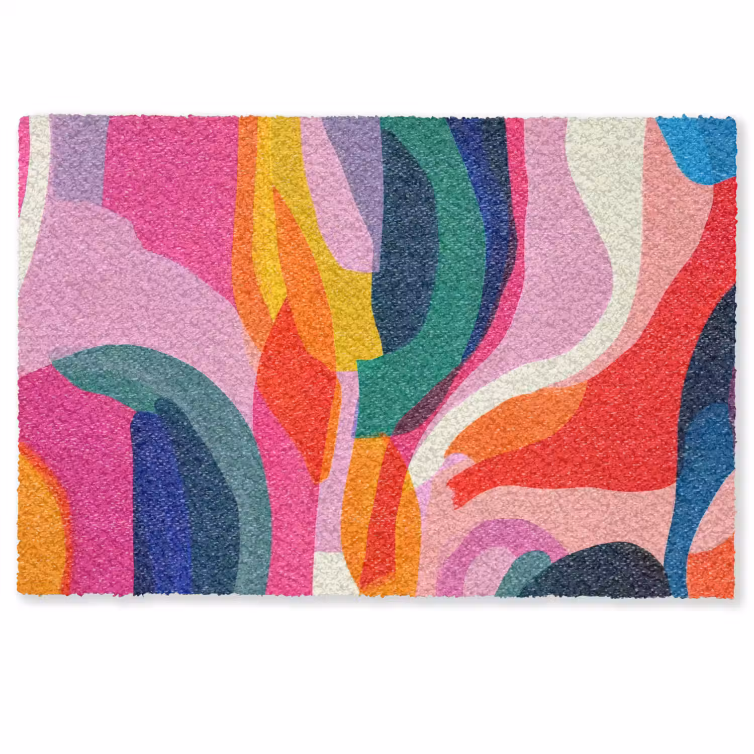Vormen - Golvend - Abstract - Felroze Deurmat klein -zkaufland3d