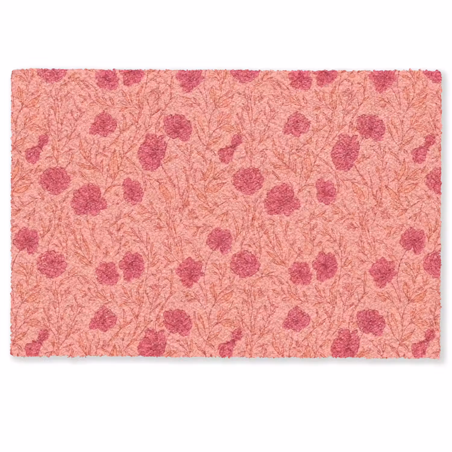 Weidebloemen - Romantisch - Roze Deurmat klein 898 -zkaufland3d