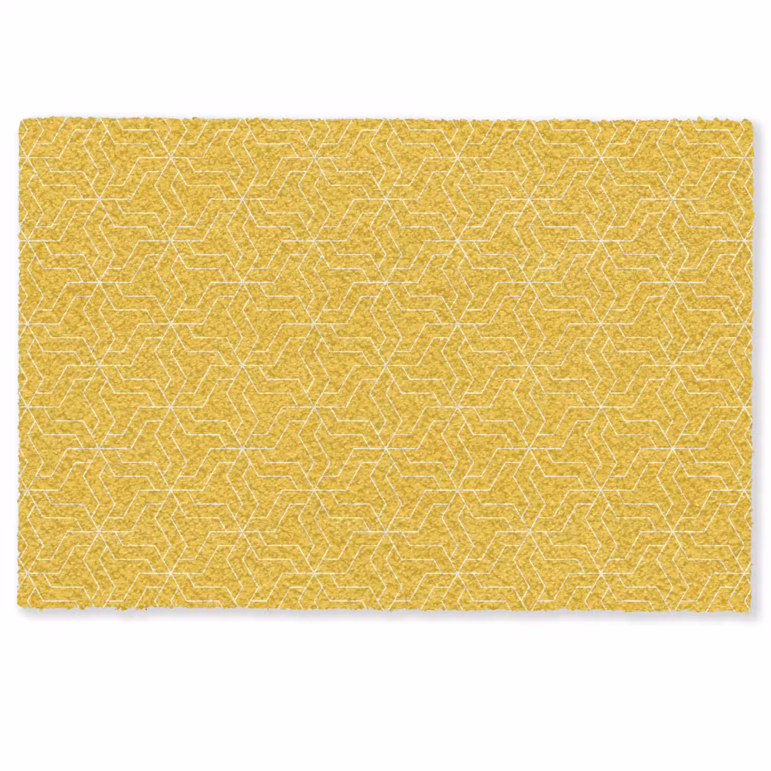 Wit - Geel - Patroon - Geometrisch Deurmat klein 898 -zkaufland3d