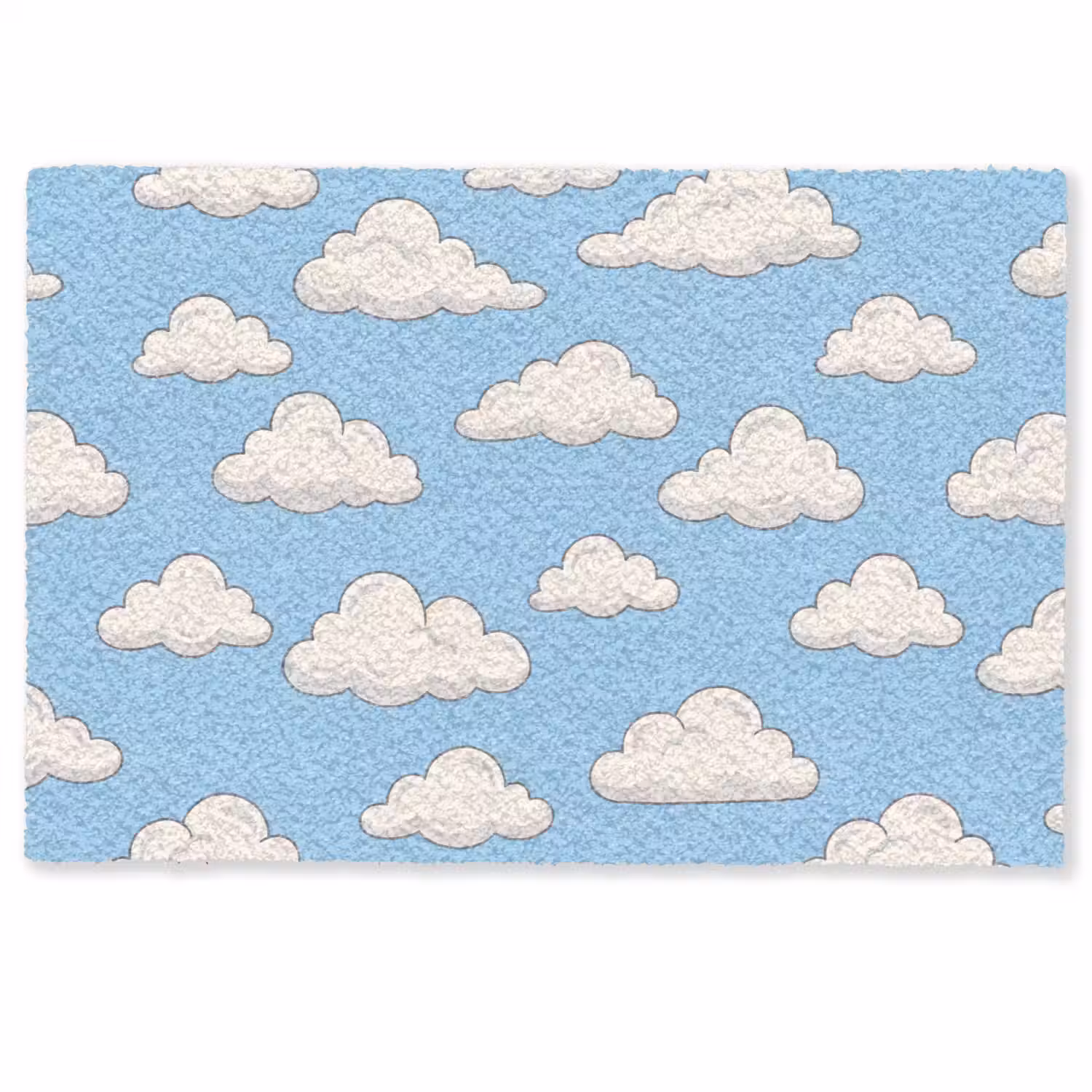 Wolk - Cartoon - Lucht - Blauw - Wit Deurmat klein -zkaufland3d