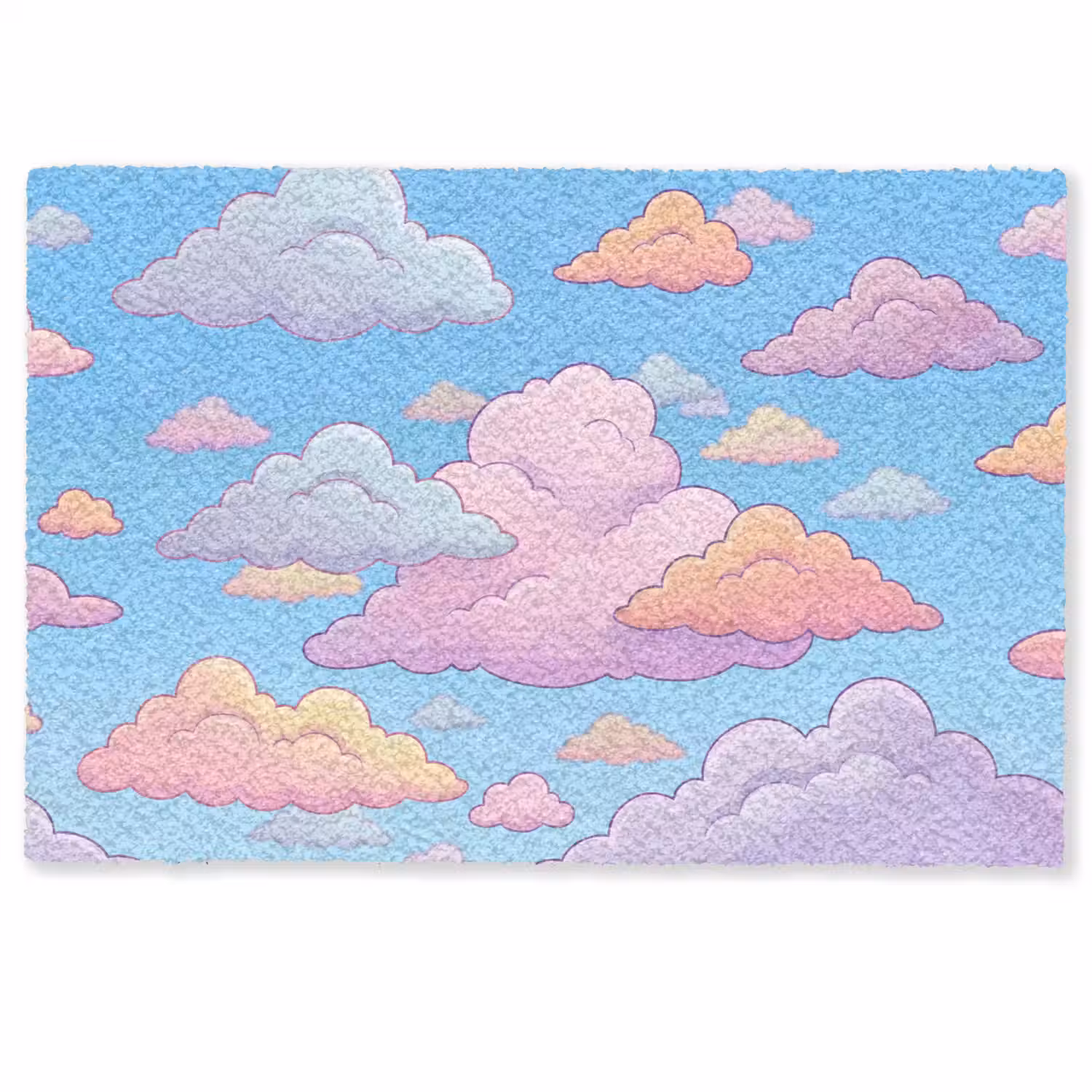 Wolk - Lucht - Natuur - Illustratie - Pastel Deurmat klein -zkaufland3d