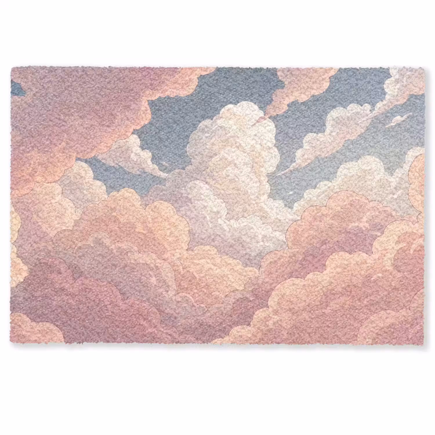 Wolken - Lucht - Natuur - Pastel - Roze Deurmat klein -zkaufland3d