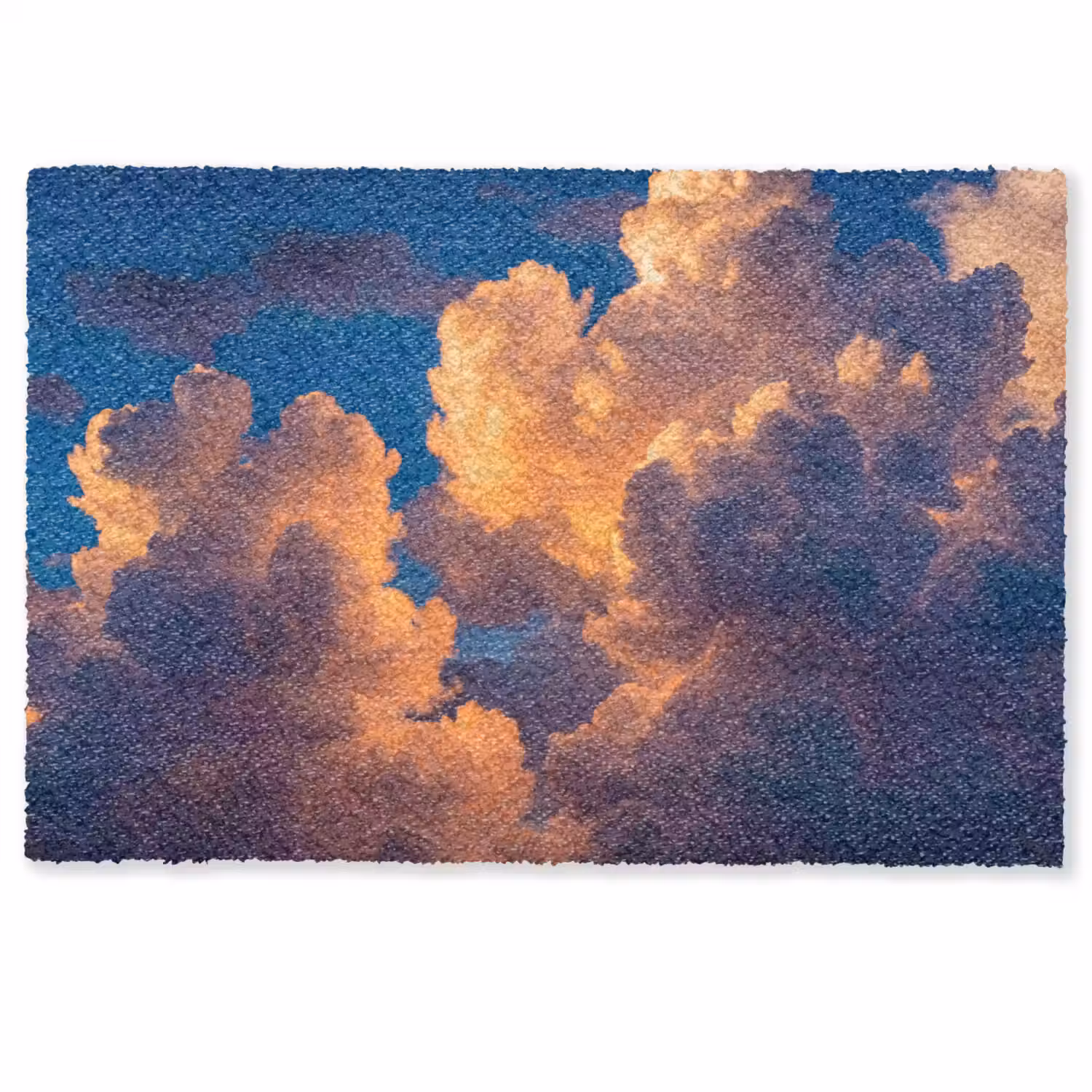 Wolken - Zonsondergang - Natuur - Oranje - Blauw Deurmat klein -zkaufland3d