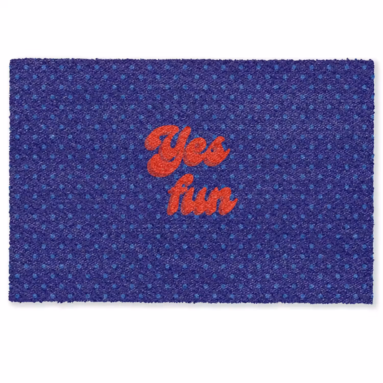 Yes fun - Rood - Blauw - Stippen Deurmat klein -zkaufland3d