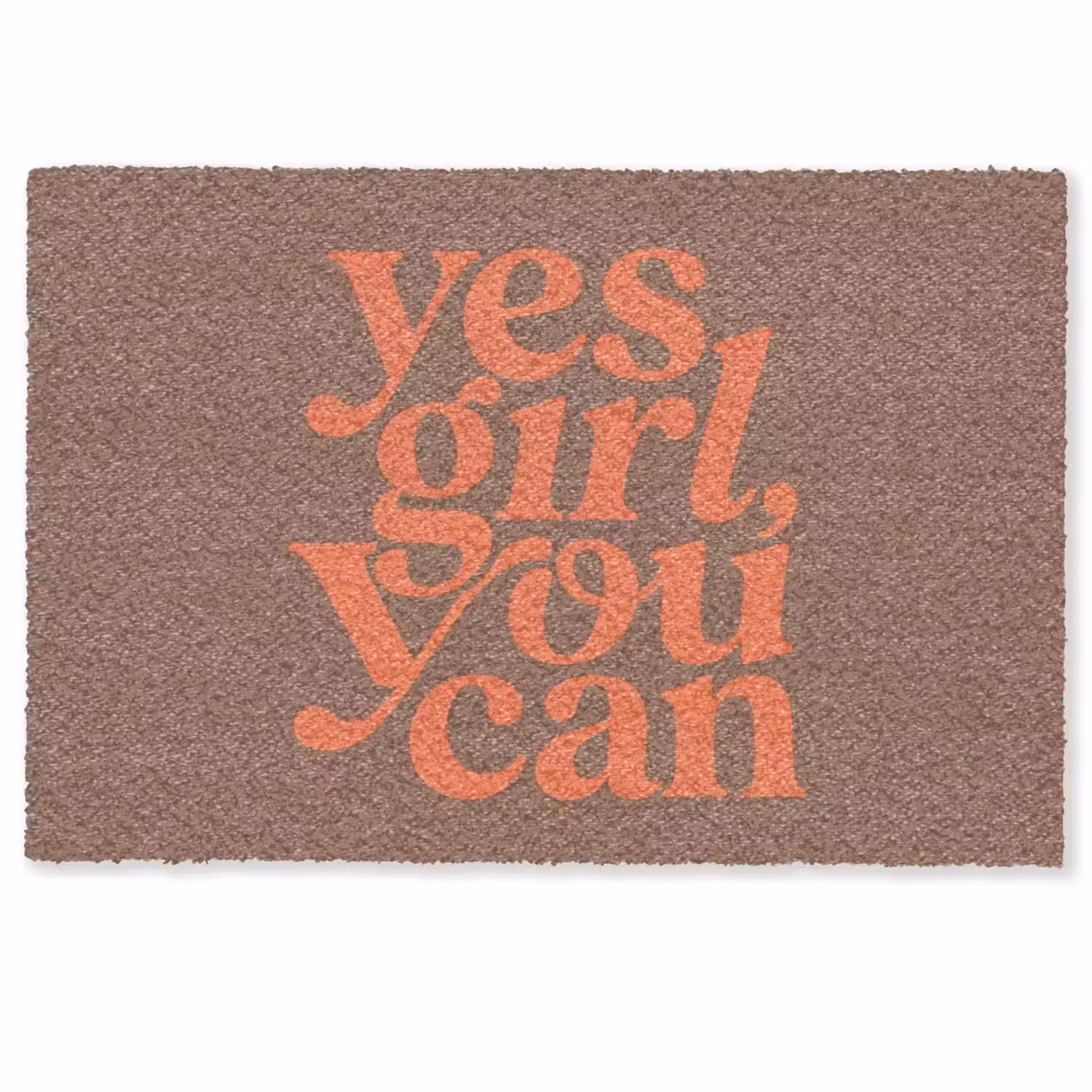 Yes girl you can - Oranje - Bruin Deurmat klein -zkaufland3d