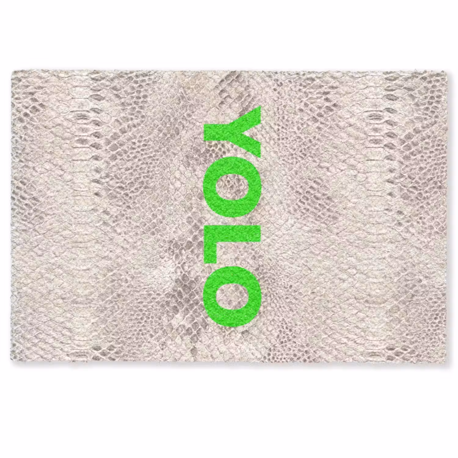YOLO - Groen - Neon - Slangenprnt Deurmat klein -zkaufland3d