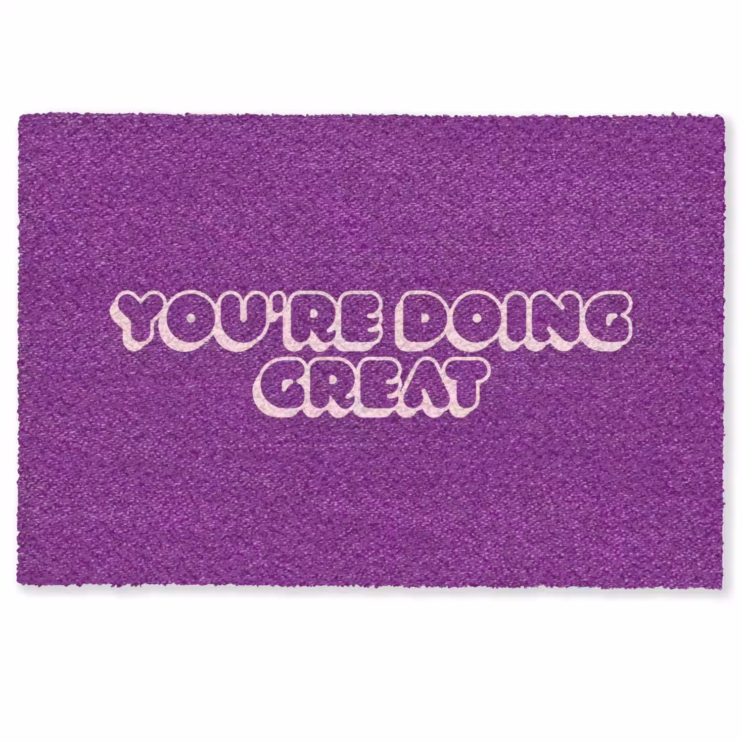 You're doing great - Paars - Bubble letters Deurmat klein -zkaufland3d