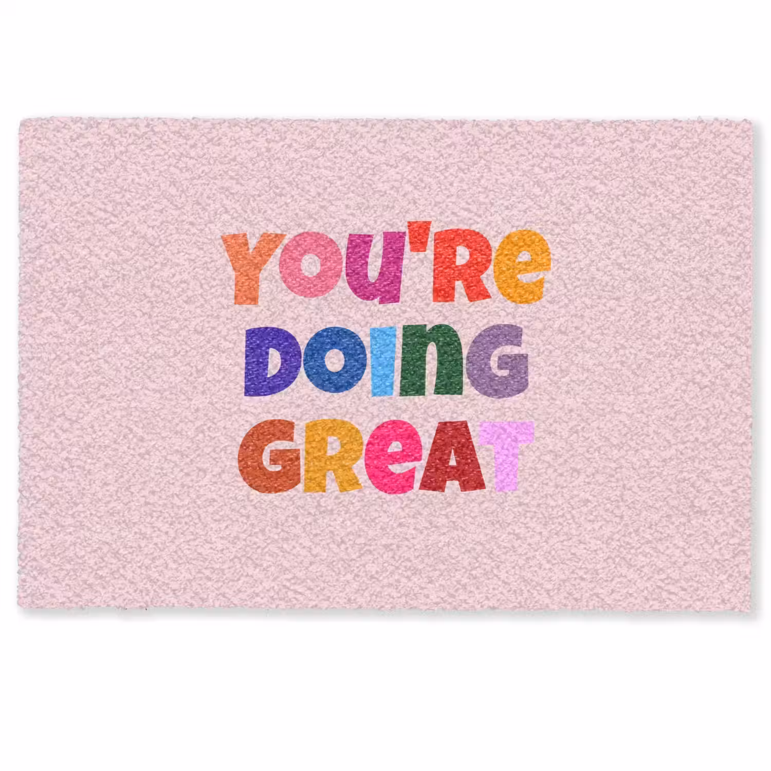 You're doing great - Roze - Kleurrijk Deurmat klein -zkaufland3d
